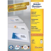 Uniwersalne etykiety na arkuszu A4 pakowane po 25 + 5 arkuszy EXTRA!, 97 x 42, 3 / 4781